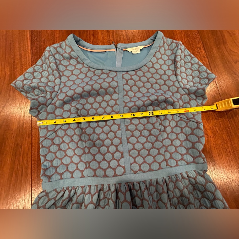 Boden polka dot blue gray dress - Picture 11 of 12